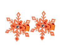 LUOFENG Pince à cheveux en alliage avec flocons de neige - Confortable - Accessoire de coiffure pour fête de Noël