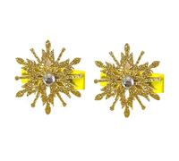 LUOFENG Pince à cheveux en alliage avec flocons de neige - Confortable - Accessoire de coiffure pour fête de Noël