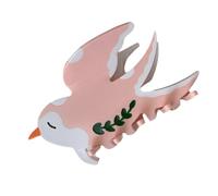 LUOFENG Pince à cheveux esthétique hirondelle solide en acétate pour queue de cheval pour femme et fille Accessoires de façonnage de cheveux décontractés