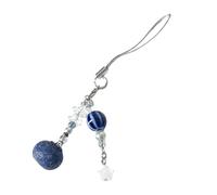 LUOFENG Porte-clés fait à la main en perles de myrtille pour téléphone et appareil photo, breloque en alliage léger avec pour femmes et filles