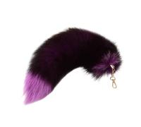 LUOFENG Porte-clés Queue de Renard dégradé, Ornements Suspendus, breloque de Sac, Pendentif de Voiture, décorations de Sac à Main pour Femmes et Filles