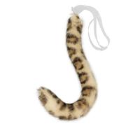 LUOFENG Queue de chat, costume de léopard en fausse fourrure - Réglable, longue, queue de renard pour Halloween et fête costumée