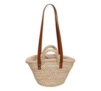LUOFENG Sac à Main en Paille pour Femmes, Sac à bandoulière tissé à la Main, Panier de Plage, Sac de Vacances, Sac de Shopping à la Mode Ins