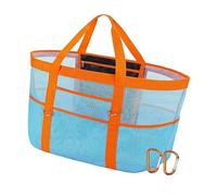 LUOFENG Sac de plage léger avec mousqueton, grande capacité, pochette de rangement de jouets pour enfants, pour les vacances à la plage, les activités aquatiques