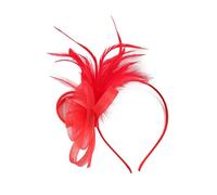 LUOFENG Serre-tête à fleurs en tulle pour femme élégant des années 1920 - Bandeau à plumes antidérapant pour événements formels