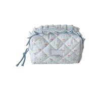 LUOFENG Trousse de maquillage à carreaux tendance pour filles et femmes - Grande capacité - Sacs de rangement imperméables - Trousse de toilette - Organisateurs de maquillage