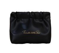 LUOFENG Trousse de maquillage en polyuréthane de grande capacité avec ressort en métal plissé pour voyage et voyage d'affaires