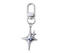 LUOFENGPorte-clés Pendentif étoile Y2K en métal pour Femmes et Hommes,Cadeau d'amitié,décoration de Sac à Main,Bijoux Faits à la Main,Cadeau