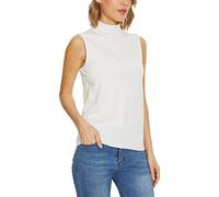 luohaibell Femmes Gilet sans Manches col Montant Hauts pour Femmes Pull col roulé Doux Basique Gilet débardeur léger Débardeur sans Manches Top décontractée (White, S)