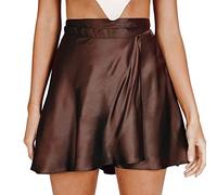 luohaibell Jupe pour Femme Robe Mode Grande Taille soprt Jupe Courte Taille Haute Été Chic Jupe Courte Décontractée Taille Haute Élégante Rétro (Khaki, XL)