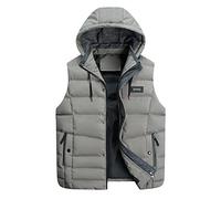 luohaibell Veste Homme Doudoune Gilet Manteau Sans Manches Vintage Velours Polaire Chauffant Epaisse Et Chaude Avec Capuche Coton Chic Blouson Coat Slim Fit Outwear XXXXXL