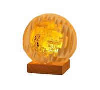 Luoilba Lampe de bureau, figurines de crèche, papier clair | Figurines de crèche lumineuses en papier sous une lumière LED douce, décoration intérieure parfaite pour Noël.
