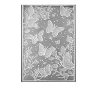 Luoilba Pochoir de gaufrage 3D avec feuille de fleur texturée et papillon, pour la fabrication de cartes, le scrapbooking et le bricolage en papier