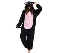 Luojida Combinaison Pyjama Femme Homme Pyjamas Onesies Cosplay Costume Kigurumi Deguisement Halloween Adulte Pyjama Pilou Pilou Chaud et Doux à Poches pour Carnaval Halloween Noel Jour de l'An
