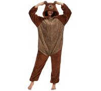Luojida Combinaison Unisexe Adulte Pyjama Onesies Animal Cosplay Panda Deguisement Deguisement Halloween Femme Homme a Capuche Zip Kigurumi Halloween Costume Animaux Carnaval