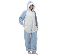 Luojida Combinaison Unisexe Adulte Pyjama Onesies Animal Cosplay Panda Deguisement Deguisement Halloween Femme Homme a Capuche Zip Kigurumi Halloween Costume Animaux Carnaval