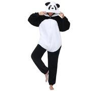 Luojida Combinaison Unisexe Adulte Pyjama Onesies Animal Cosplay Panda Deguisement Deguisement Halloween Femme Homme a Capuche Zip Kigurumi Halloween Costume Animaux Carnaval