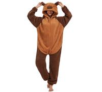 Luojida Combinaison Unisexe Adulte Pyjama Onesies Animal Cosplay Panda Deguisement Deguisement Halloween Femme Homme a Capuche Zip Kigurumi Halloween Costume Animaux Carnaval