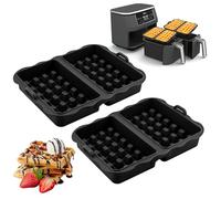 LUOJINYI 2 Pièces Moules à Gaufres Belges en Silicone, Moule Gaufre Silicone Compatible avec Ninja AF300EU, AF400EU, AF451EU, SL400EU et AF500DE, Air Fryer Accessoires, Accessoires Ninja Air Fryer Max