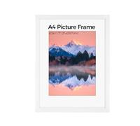 LUOJINYI Cadre photo A4 (21 x 29,7 cm), format A4, avec verre acrylique, support mural, en bois, pour montage mural, horizontal ou vertical, pour dessins d'enfants, œuvres d'art (blanc)