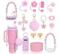 LUOJINYI Stanley Cup Accessories, accessoire stanley cup,stanley quencher accessoire pour Coupe Stanley, Accessoires pour Coupe Stanley 800 ML - 1100 ML (Les Tasses ne Sont Pas Incluses) (Rose)