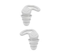 Luojuny Bouchons d'oreilles à réduction de bruit d'atelier, 1 paire, anti-sommeil en forme de dauphin, étanche, 40db, portables, hygiéniques Gris Blanc B