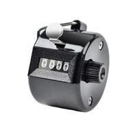 Luojuny Compteur de comptage Manuel Portable, Main en métal avec Affichage à 4 Chiffres, Taille compacte, mécanique pour Le Sport Noir