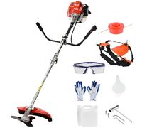 Luojuny débroussailleuse à essence 2 en 1, outil multifonction jardin, 52 cc 2 temps, lame 3 dents, taille-haie, excellent outil