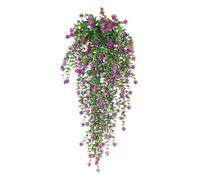 Luojuny Fausse Fleur de Vigne décorative à Suspendre, Plante d'eucalyptus Artificielle, réaliste, pour la Maison, Le Mariage, Le Jardin, l'intérieur et l'extérieur, Mur coloré Tombant Rouge vio
