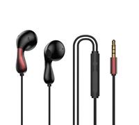 Luojuny Isolation sans Perte écouteur réduction du Bruit écouteurs filaires Annulation Son Clair Casque de Sport Basse Lourde Casque Intra-auriculaire pour Oppo Huawei Vivo Rouge Type-C