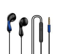 Luojuny Isolation sans Perte écouteur réduction du Bruit écouteurs filaires Annulation Son Clair Casque de Sport Basse Lourde Casque Intra-auriculaire pour Oppo Huawei Vivo Bleu 3,5 mm
