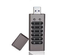 Luojuny lé Flash, clé USB 8 Go/32 Go/64 Go/128 Go/256 Go, AES - clé de Mot de Passe matériel 256 Bits pour la Protection personnelle, clé USB à Verrouillage Automatique à réinitialisation int