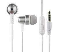Luojuny Micro unité de Son écouteurs Technologie de Port de réglage Basse Filaire écouteurs de Sport Intra-Auriculaires avec Micro HiFi Son Compatible HD Haute fréquence tressé Argent