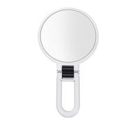 Luojuny Miroir grossissant x15 double face 1x/15x pour bureau et mur, miroir de maquillage portable pliable élégant et compact pour voyage, salle de bain, bureau, mur - Blanc