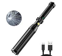 Luojuny Waterproof Flashlight, Rechargeable LED Camping Flashlight, Perfect Lantern Flashlight, Strong Light Portable Torch Light Tactical Flashlights for Outdoor Activity & Emergency Use Black
