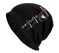 LUOJZGUMU Bannières de Palestine Cascapettes Gothiques Unisex Street Skullies Bonnets Tuques Spring Warm Bonnet Double Usage Bonnet tricoté