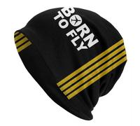 LUOJZGUMU Custom Born to Fly Capitaine Rayures Pilote de vol Bonnets Bonnets Bonnets tricotés Hiver Aviateur Chaud Crânes Bonnets