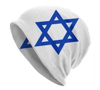 LUOJZGUMU Drapeau personnalisé de l’étoile de David d’Israël Bonnet Bonnet en Tricot Chapeaux pour Hommes Femme Mode Unisexe Adulte fierté israélienne Bonnets Chauds d’Hiver