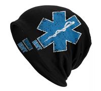LUOJZGUMU Personnalisé EMT Star of Life Casquettes Bonnets Mode Tricote Chapeau Automne Hiver Chaud Paramédic Ambulance Skullies Bonnets