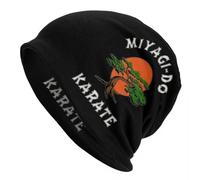 LUOJZGUMU Personnalisé Miyagi Dojo Karate Kid Kid Bonnet Het Knit Het Hat Hommes Femmes Unisex Adulte Cobra Kai Anime Manga Hiver Warm Skullies Beanies Casquettes