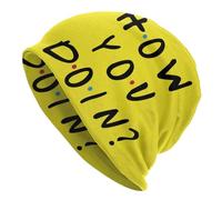 LUOJZGUMU Série TV Custom Friends Comment Vous Faites Tuquet, Casquette Unissexe Bonnet Chaud d’Hiver, Casquettes à Tricoter, Citation de Ski en Plein air, Skullies, Tuques