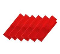 LUOKEKE Catadioptre Moto Réflecteur adhésif rectangulaire en plastique for moto, 4/6/8 pièces, rouge/blanc(6pcs red)
