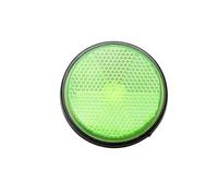 LUOKEKE Catadioptre Moto Réflecteur circulaire de sécurité nocturne for moto, 2 pièces(Green)