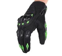 LUOKEKE Gant Moto Gants Tout-Terrain, Gants de vélo Respirants à Tous Les Doigts, Chevalier Anti-Chute for Moto, extérieur(Green,XL)