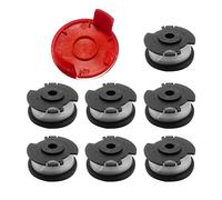 luolety Bobine de fil pour coupe-bordures, Bobine de rechange pour Einhell GE-CT 18/28 Li et GE-CT 18/28 Li TC, Lignes de bobine de 1,6 mm 4,9 m (7 bobines + 1 couvercle)