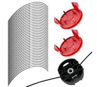 luolety Fil de coupe pour débroussailleuse Bosch F016800431, fil de coupe pour bobine de débroussailleuse à gazon pour débroussailleuses AFS 23 à 37, avec couvercle de bobine F016F04841, base