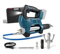 luolety Graisseuse sans fil compatible avec Makita 18 V, graisseuse électrique améliorée sans balais 12 000 psi, 6 oz/min avec 3 embouts, tuyau de 60 cm, 3 embrayages pour tracteurs, machines de