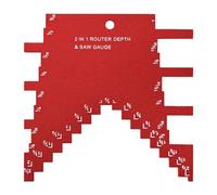 luolety Jauge de profondeur 2 en 1, jauge de profondeur et de hauteur pour toupie et scie de table, en alliage d'aluminium pour le travail du bois, jauge de profondeur de clarté ultime