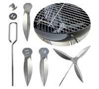 luolety Kit de Nettoyage One Touch de 57 cm, 2 grilles pour Weber Barbecue 90992 3618 7443 307443 307408 90719 Charcoal Kettle 7444 Kit de Nettoyage One Touch