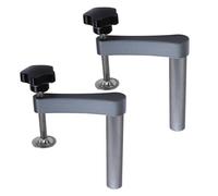 Luolety Lot de 2 pinces de maintien MFT pour trou de chien à action rapide Pince de fixation réglable en acier inoxydable pour établi de travail du bois (20 mm)
